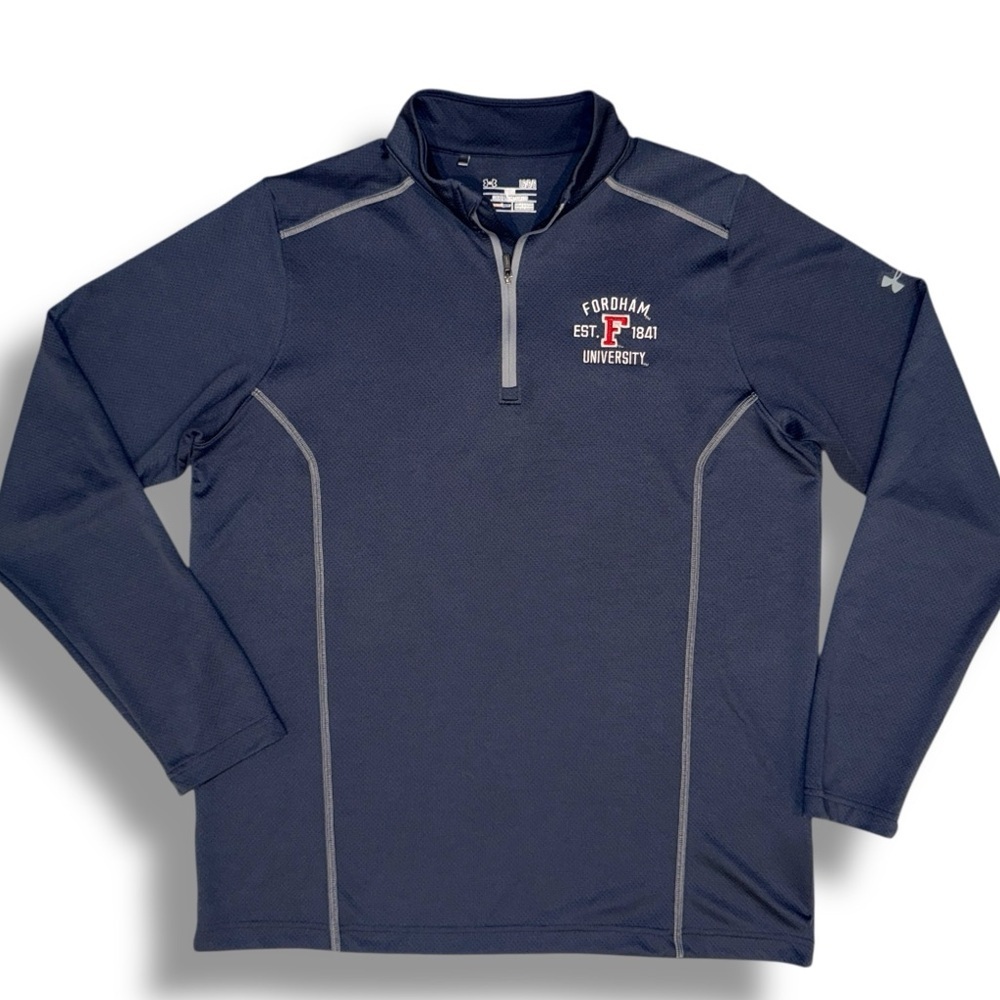 Under Armour Fordham University Quarter Zip Pullover Men’s Large Gray Logo